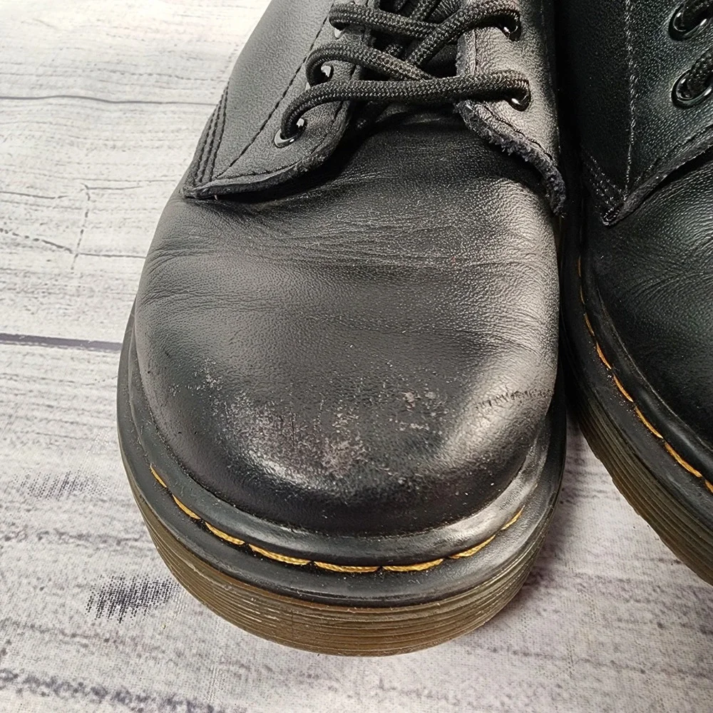 Dr Martens 1460 J Kids Black Leather Side Zip Combat Boots 1 UK 2 US 33 EU